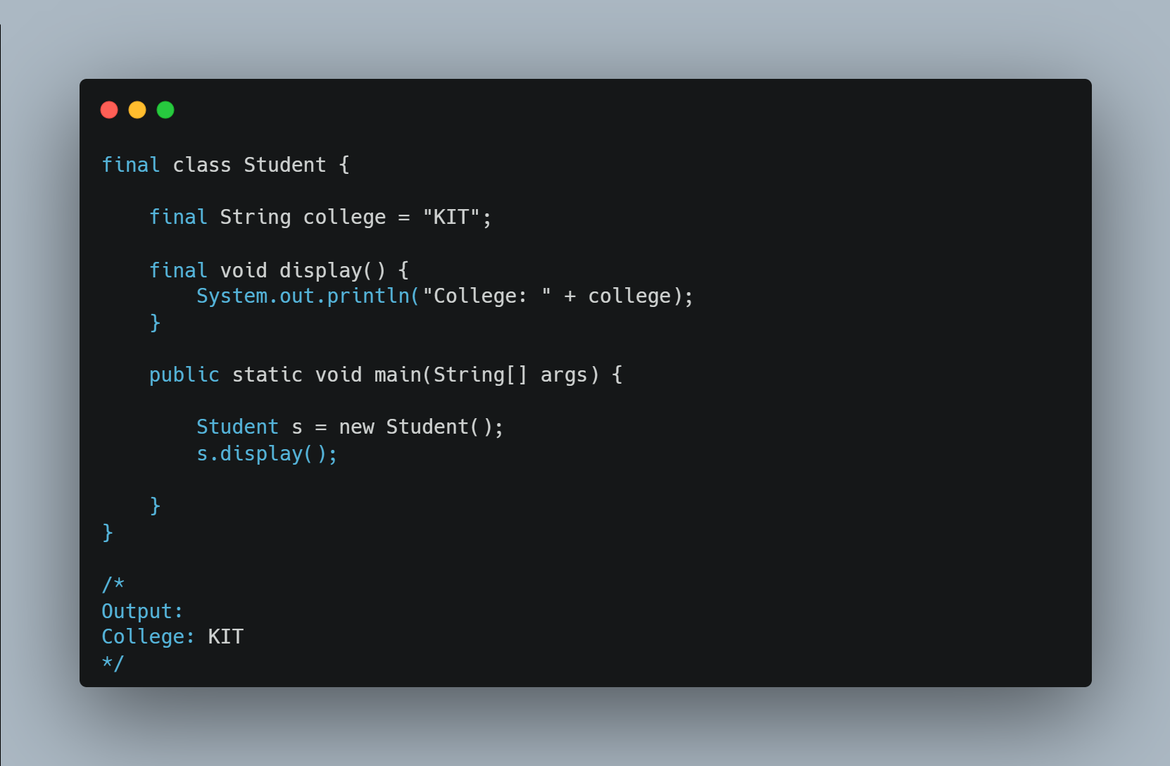 Object Class — figure 1