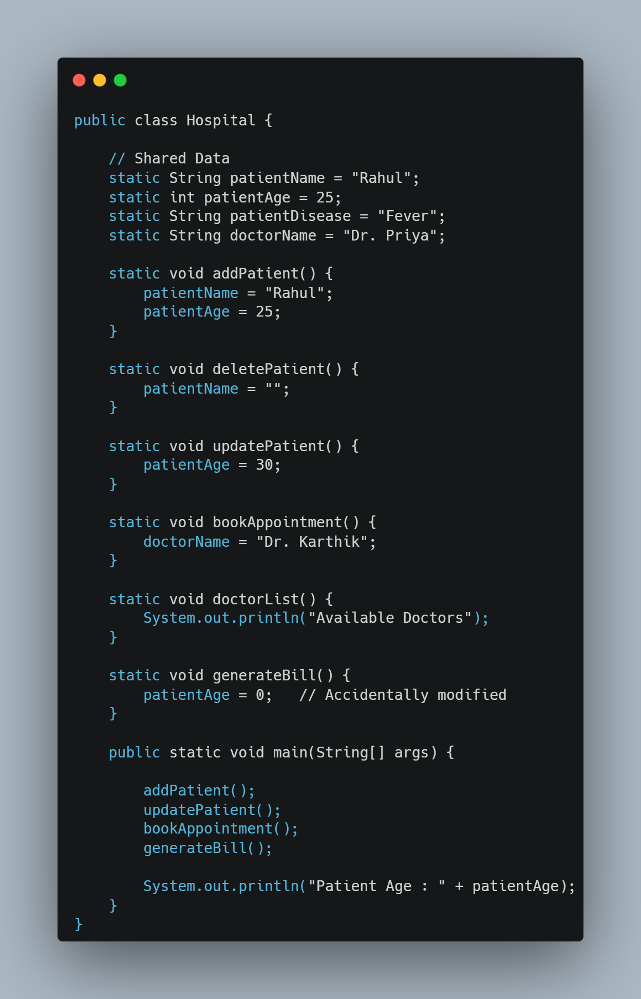 Problems with Procedural Programming — figure 1