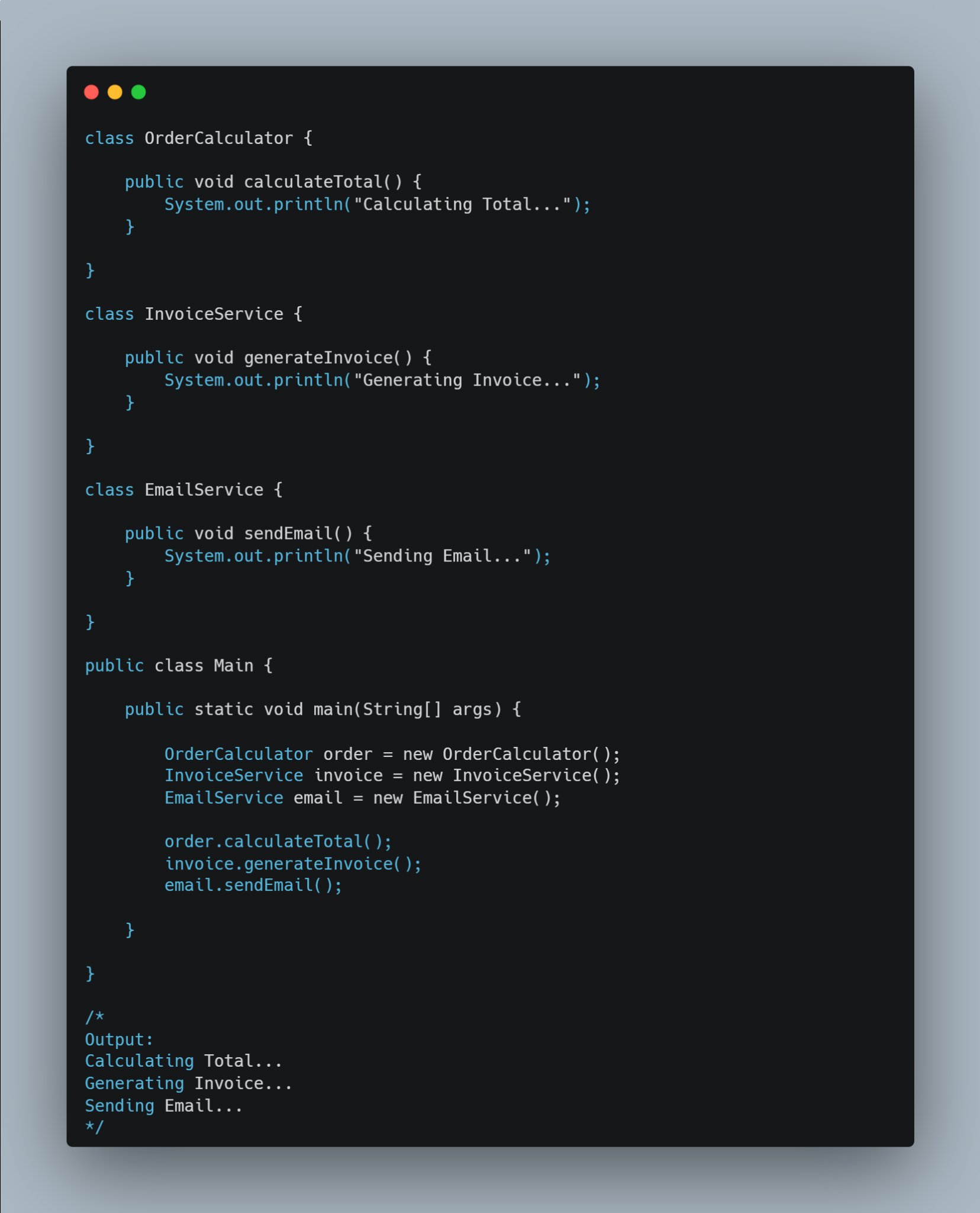 Single Responsibility Principle (SRP) — figure 3